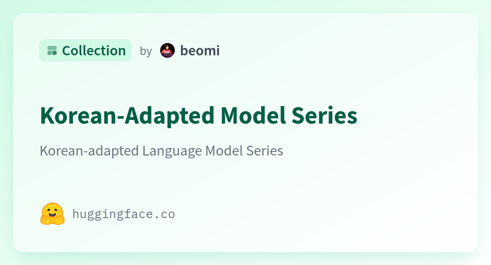 Korean-Adapted Model Series - a beomi Collection