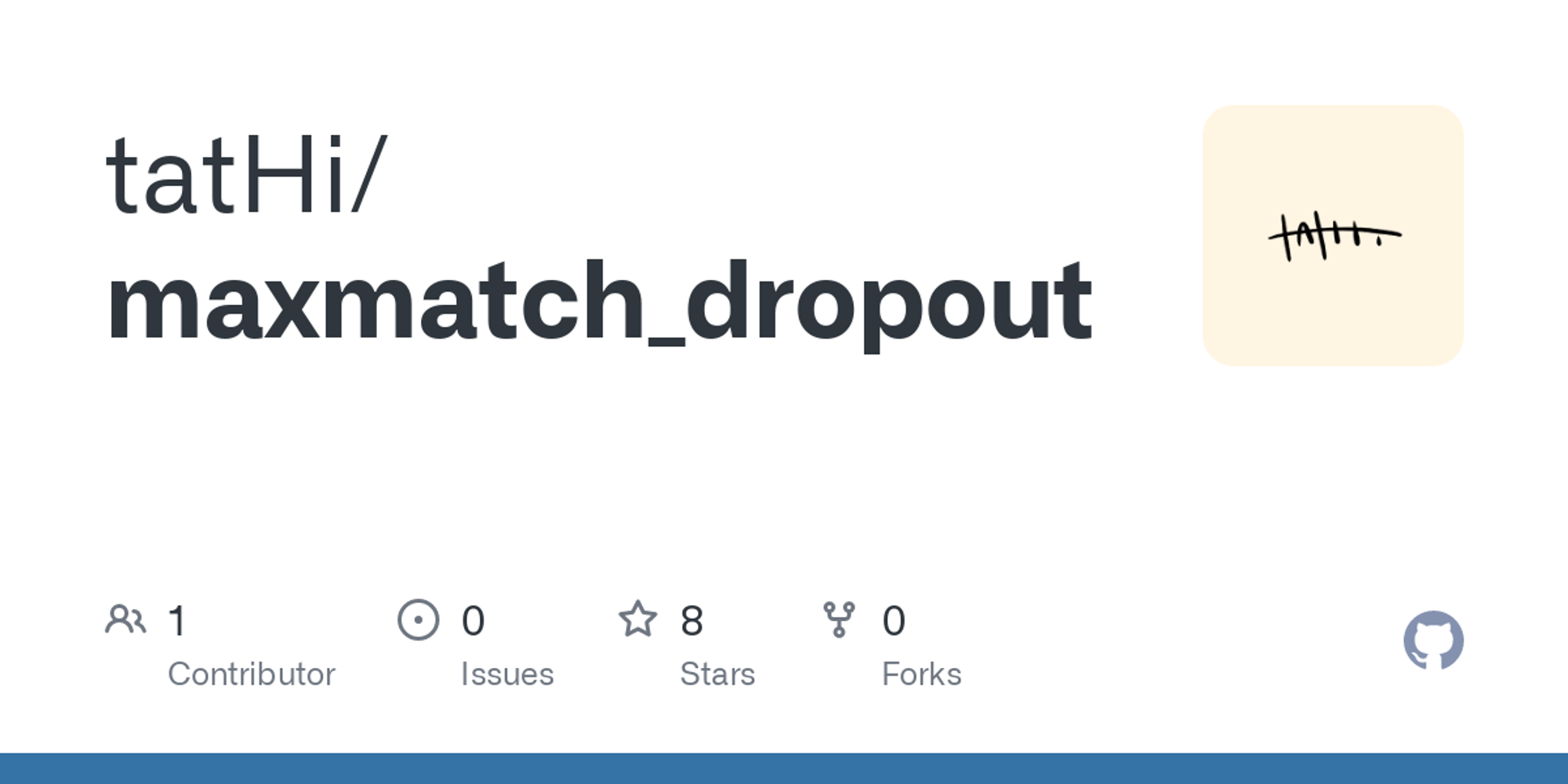 GitHub - tatHi/maxmatch_dropout